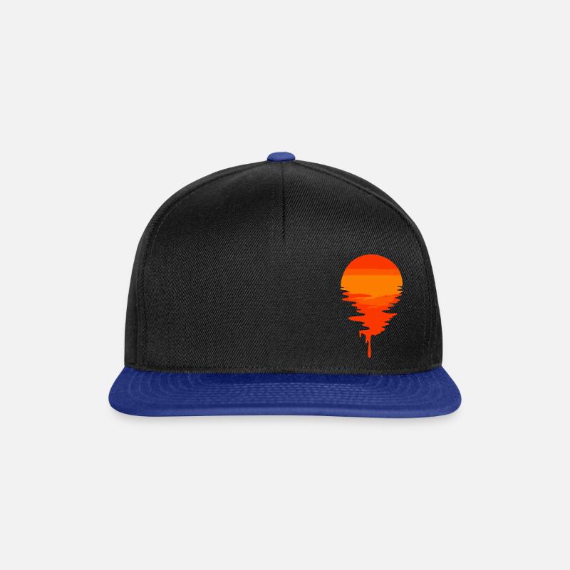 Sonne - Snapback Cap - Schwarz/Königsblau