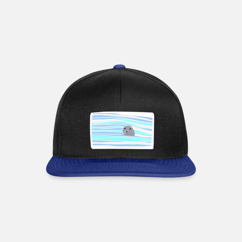 Robbe - Snapback Cap - Schwarz/Königsblau
