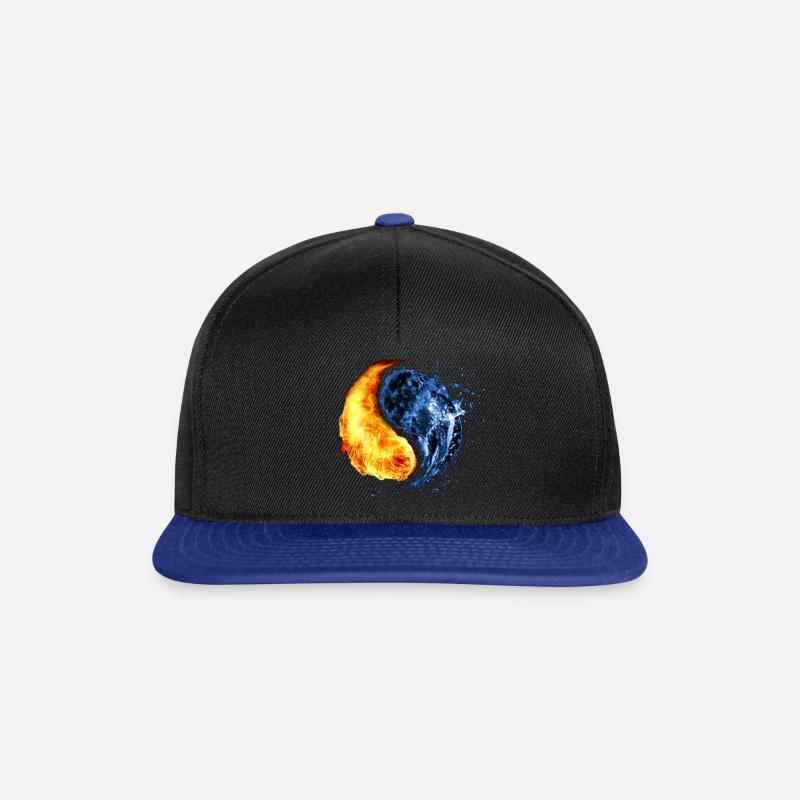 Ying Yang Simbol - Snapback Cap - Schwarz/Königsblau