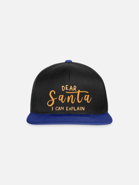 Santaclaus christmas Geschenk xmas - Snapback Cap - Schwarz/Königsblau