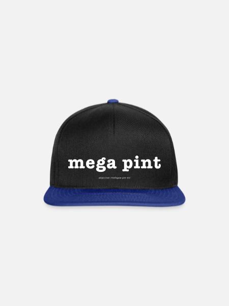 Mega Pint - Snapback Cap - Schwarz/Königsblau