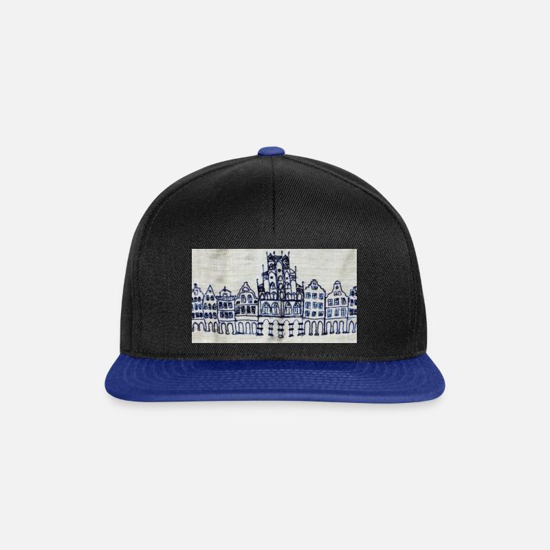 MUENSTER - Snapback Cap - Schwarz/Königsblau