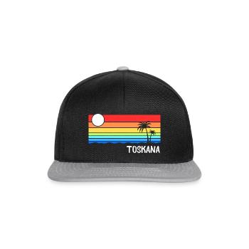 Toskana Italien Toscana Urlaub Venedig - Snapback Cap - Schwarz/Grau - Vorne