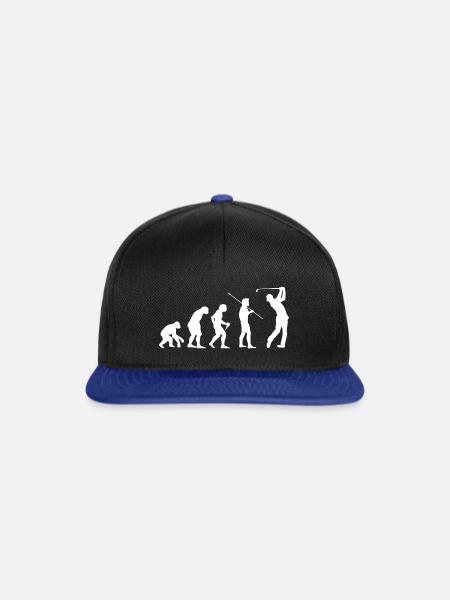 Evolution Golfer Golfsport - Snapback Cap - Schwarz/Königsblau