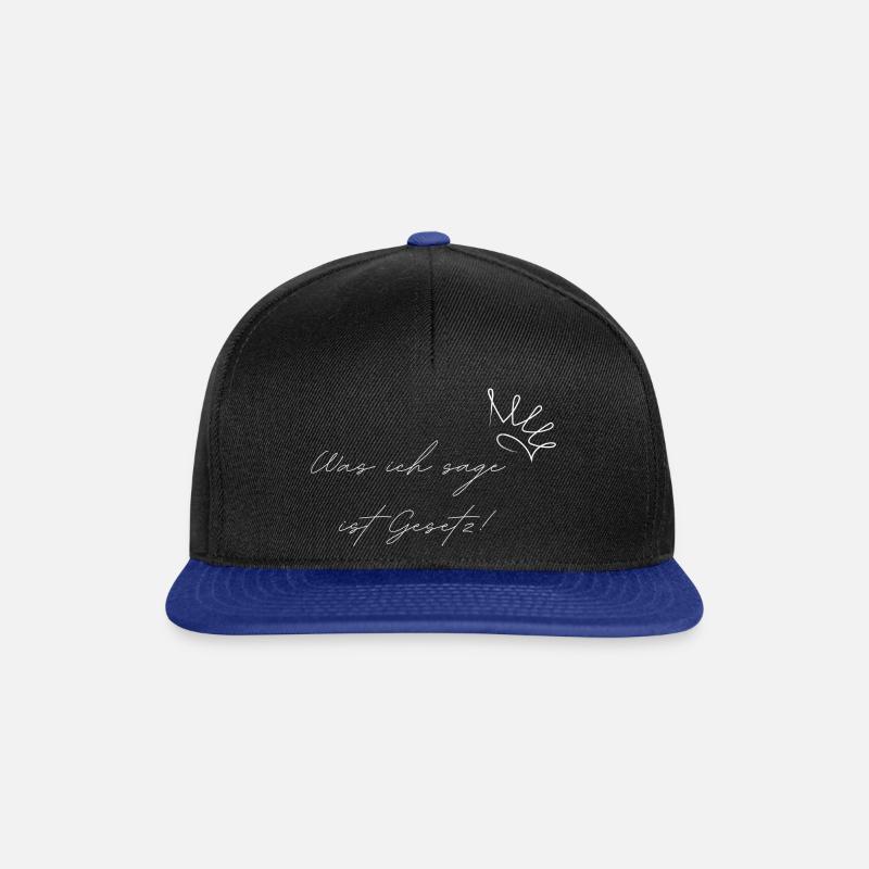 Was ich sage ist Gesetz! - Snapback Cap - Schwarz/Königsblau