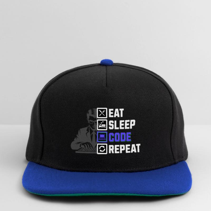 Coding Life – Eat Sleep Code Repeat Design Snapback Cap