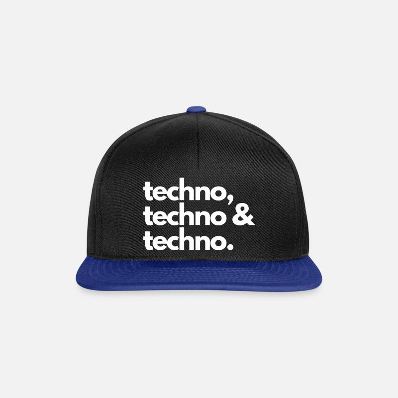 Techno, techno et techno - Casquette snapback - noir/bleu royal