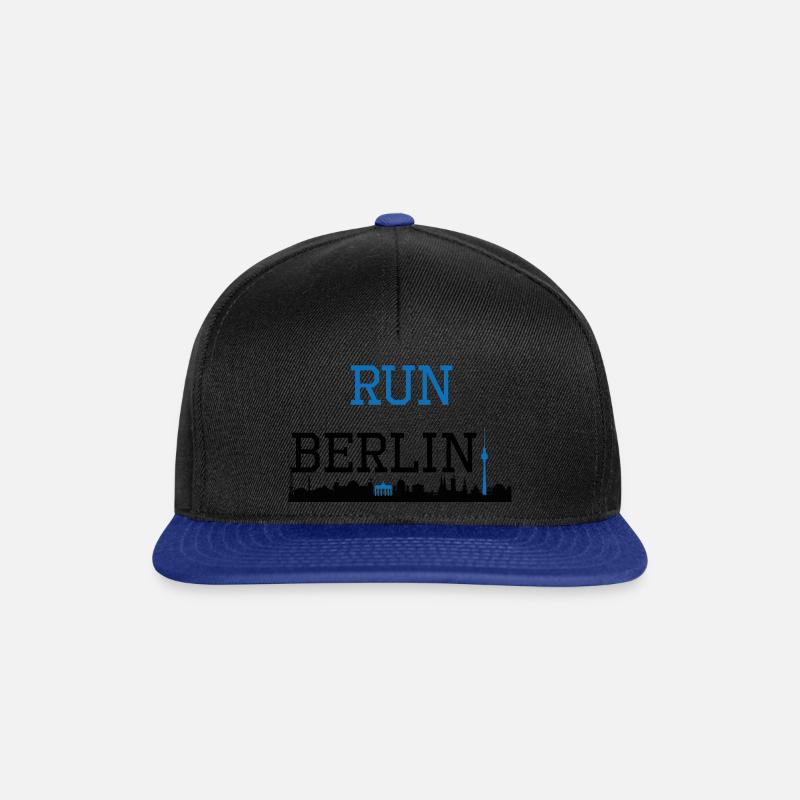 Berlin Run - Snapback Cap - Schwarz/Königsblau