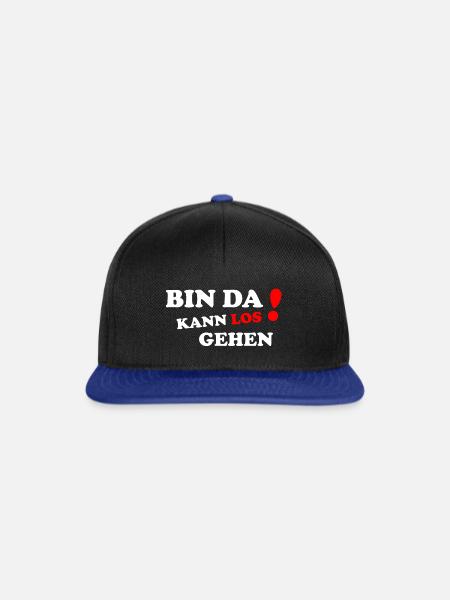 lustiger witziger Spruch Sprüche Geschenk - Snapback Cap - Schwarz/Königsblau