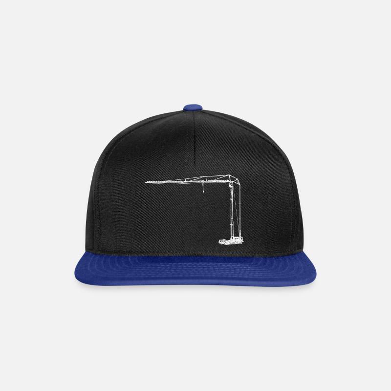 Grue pliante construite grue blanche grue - Casquette snapback - noir/bleu royal