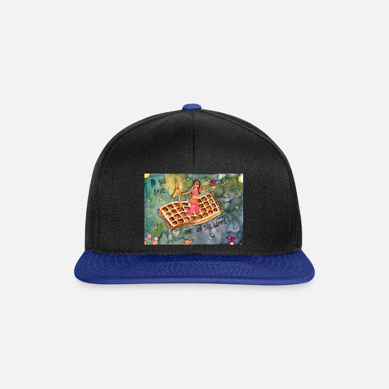 Do you habe ohne on the waffles? - Snapback Cap - Schwarz/Königsblau