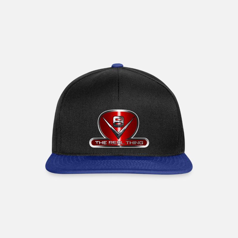 V8 engine - Snapback Cap - black/bright royal