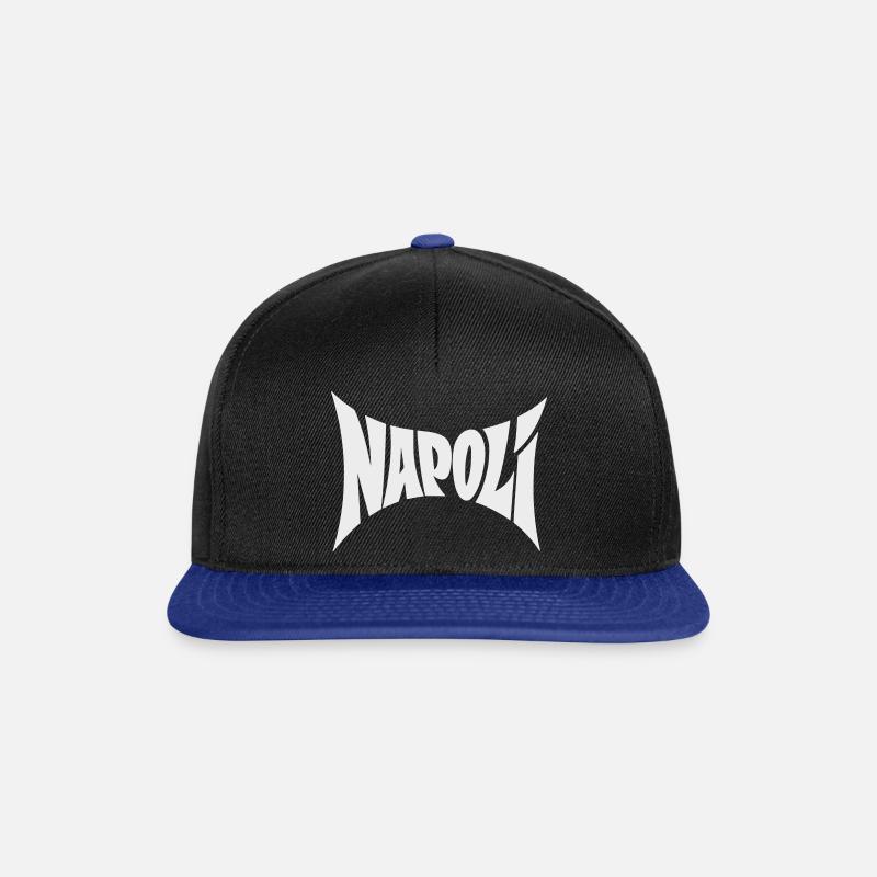 Napoli Typography Design - Snapback Cap - black/bright royal