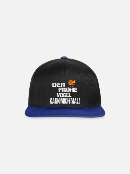 Spruch - Snapback Cap - Schwarz/Königsblau