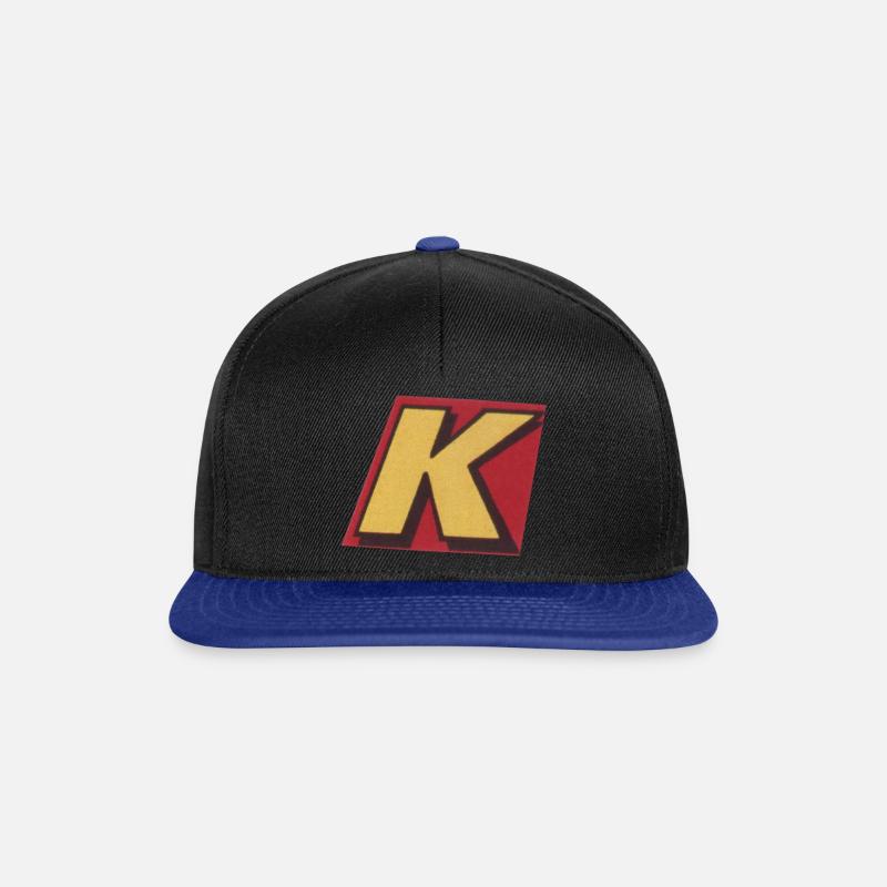 K - Snapback Cap - Schwarz/Königsblau