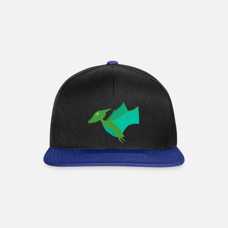 Pterosaur dino dinosaur children - Snapback Cap - black/bright royal