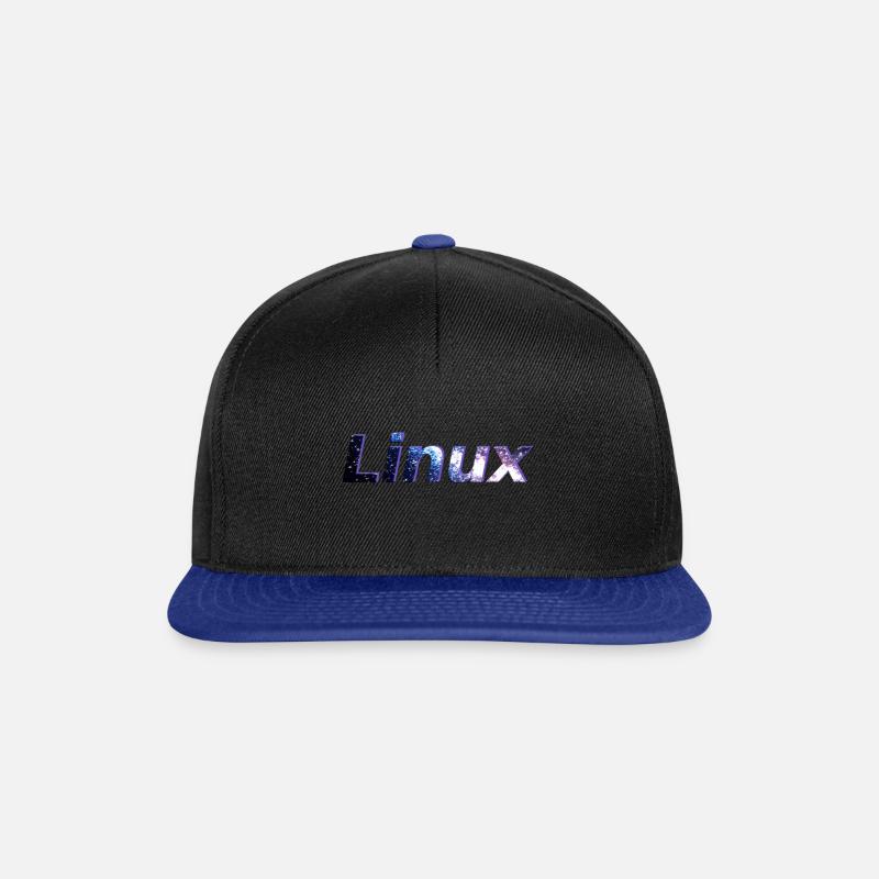 linux - Snapback Cap - Schwarz/Königsblau