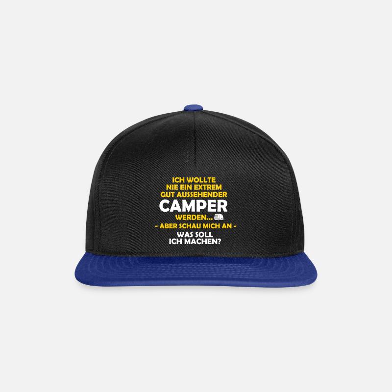 Extrem gut aussehender Camper! - Snapback Cap - Schwarz/Königsblau