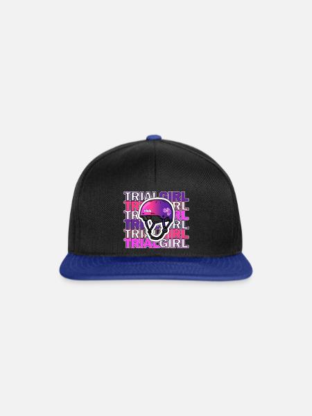 TRIAL GIRL Trialbike Rennen Fahrrad Motorrad Sport - Snapback Cap - Schwarz/Königsblau