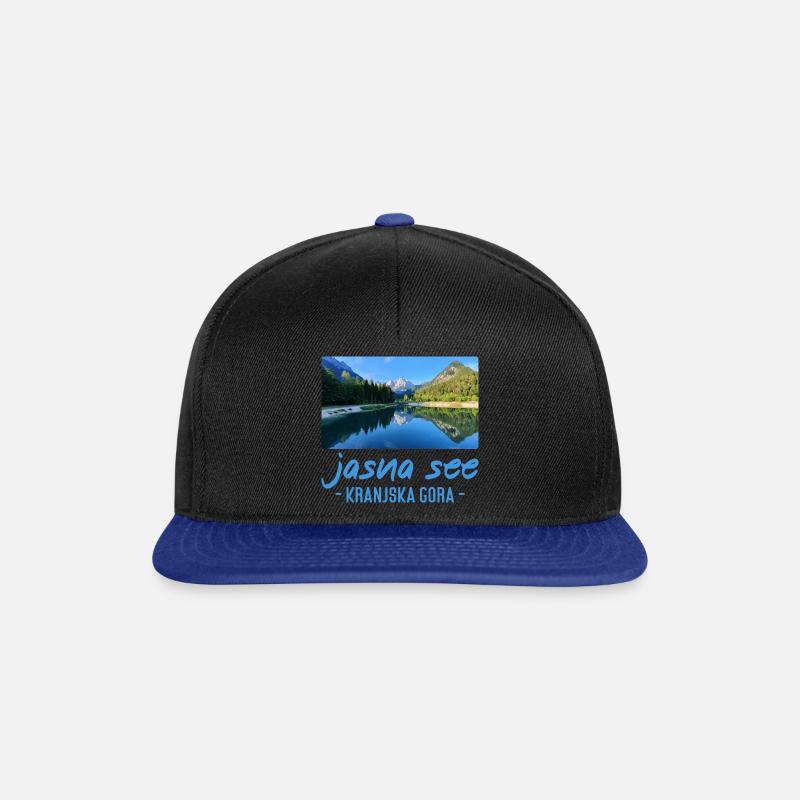 Jasna See Kranjska Gora Slowenien - Snapback Cap - Schwarz/Königsblau