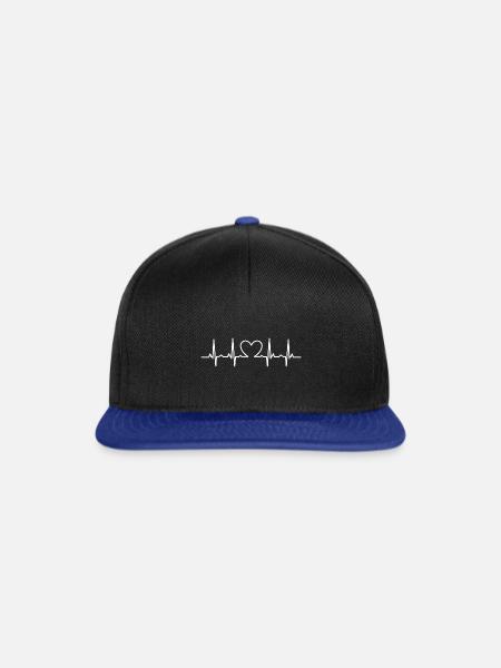 Herzschlag - Snapback Cap - Schwarz/Königsblau