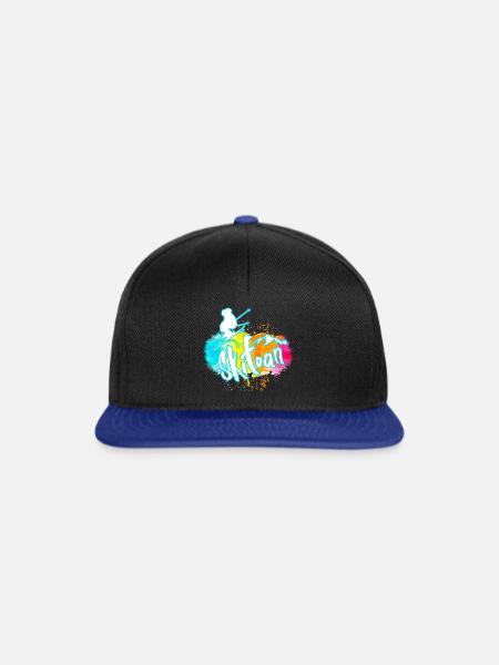 skifahren - Snapback Cap - Schwarz/Königsblau