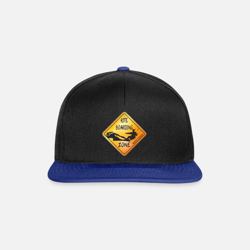 KITEBOARDING ZONE WEST COAST - Snapback Cap - Schwarz/Königsblau