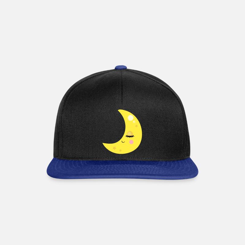 Mond - Snapback Cap - Schwarz/Königsblau