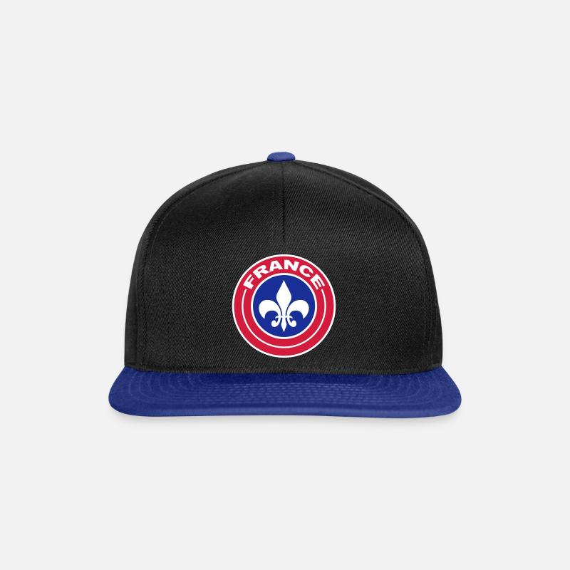 Frankreich roundel - Snapback Cap - Schwarz/Königsblau