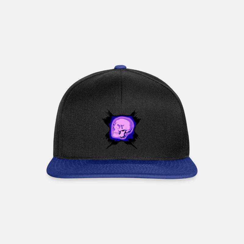 X Schädel - Snapback Cap - Schwarz/Königsblau