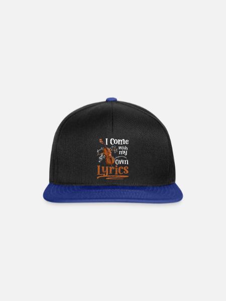 Straßenmusiker Instrument Unterhaltung Musikalisch - Snapback Cap - Schwarz/Königsblau