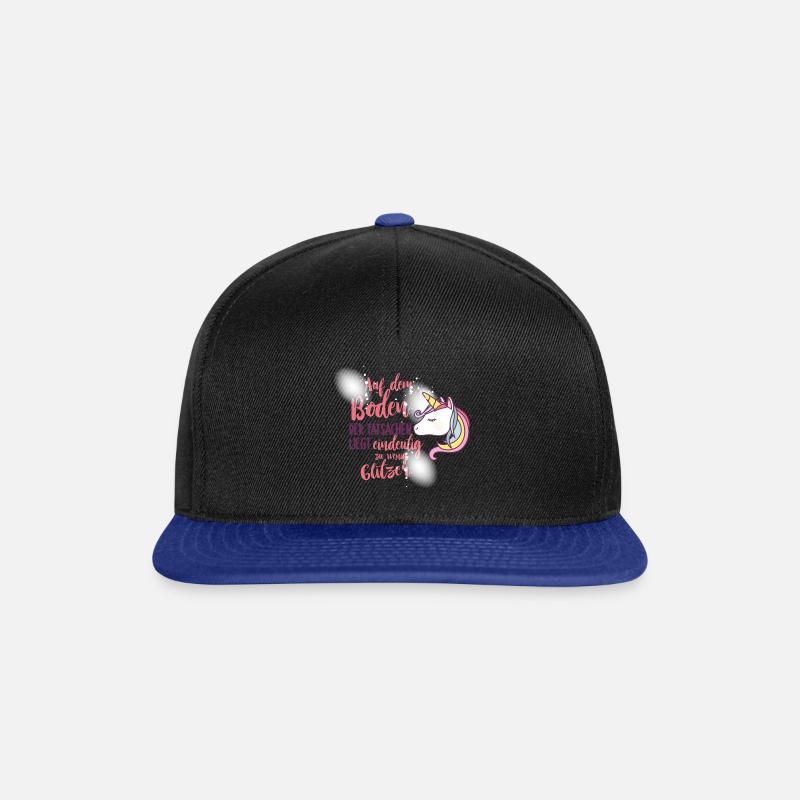 Hallo i bims ein Einhorn - Snapback Cap - Schwarz/Königsblau