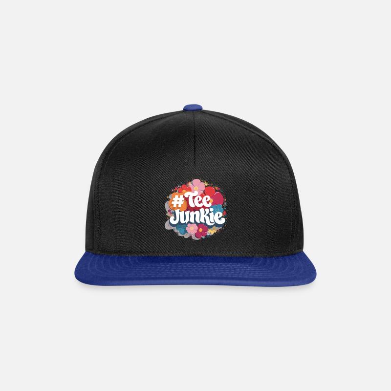 Tea Junkie - Tea Lovers - Snapback Cap - black/bright royal