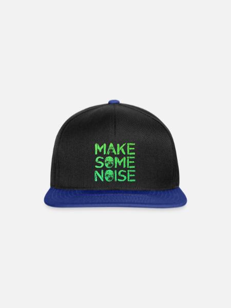 Hardstyle Musik Festival DJ Geschenk - Snapback Cap - Schwarz/Königsblau