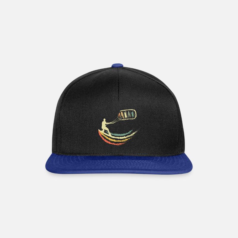 Kitesurfen - Snapback Cap - Schwarz/Königsblau