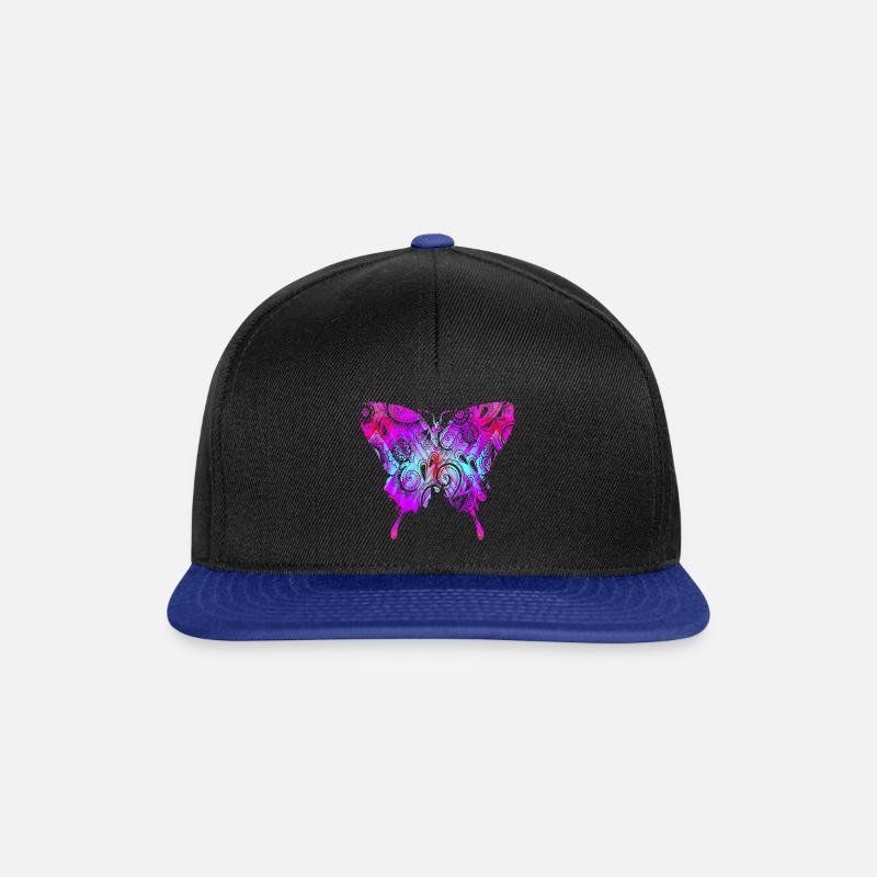 Psytrance Goa Geschenk - Snapback Cap - Schwarz/Königsblau