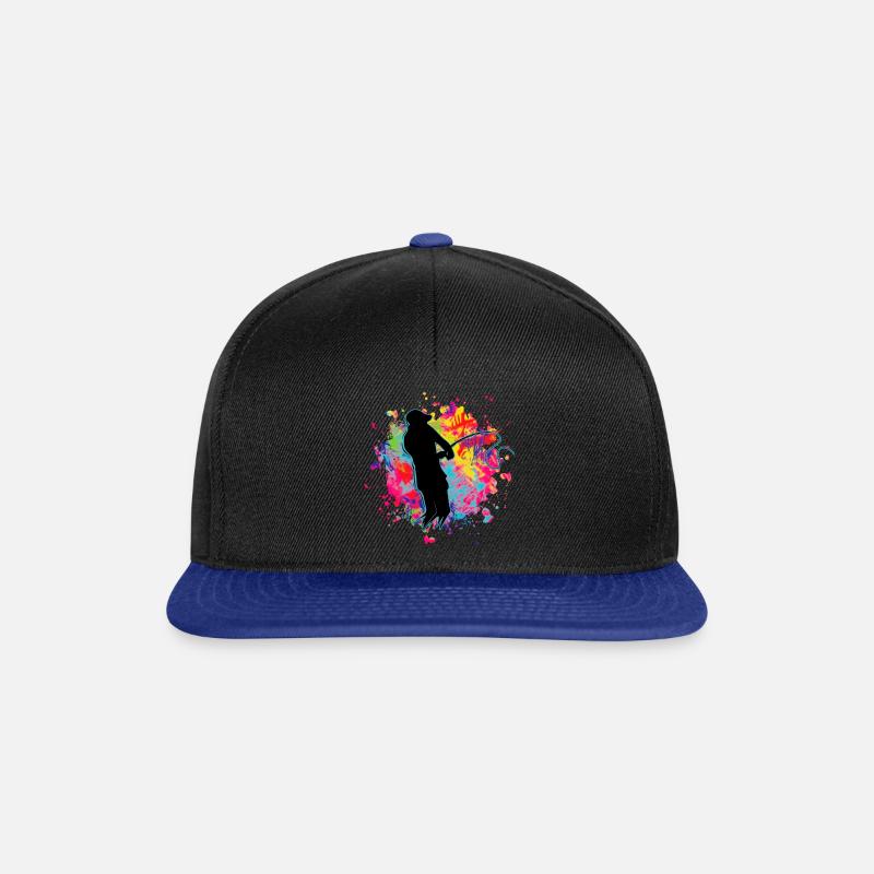 Pêcheur à la ligne Splash - Casquette snapback - noir/bleu royal