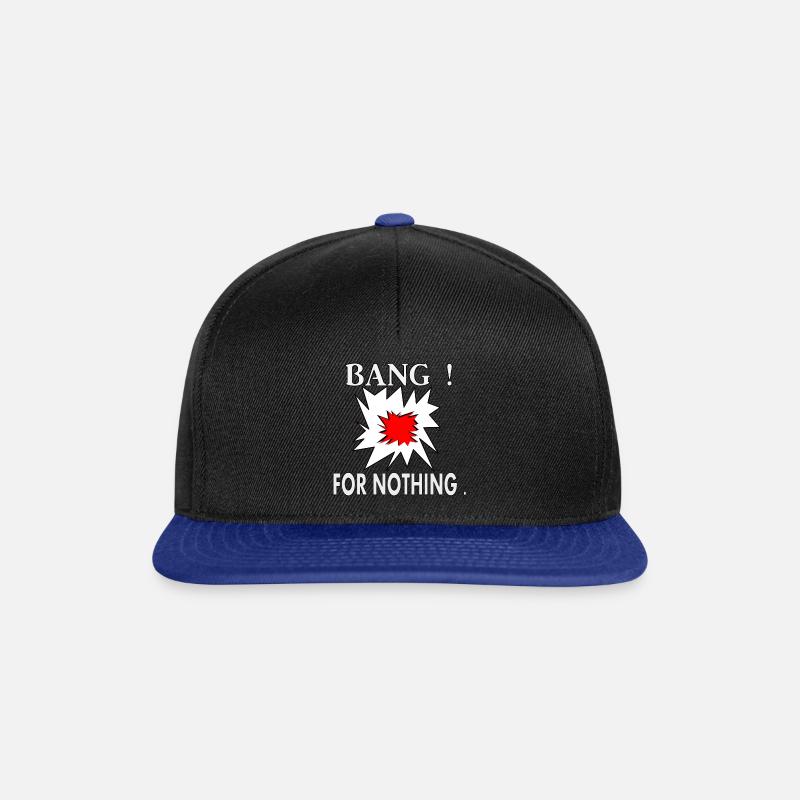 Bang ! For nothing. - Snapback Cap - black/bright royal