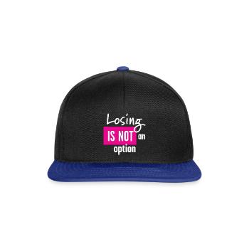 Krebs Kampf - Snapback Cap - Schwarz/Königsblau - Vorne