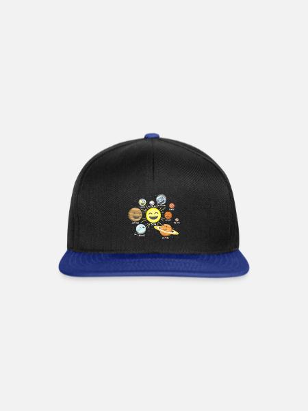 Sonnensystem - Snapback Cap - Schwarz/Königsblau