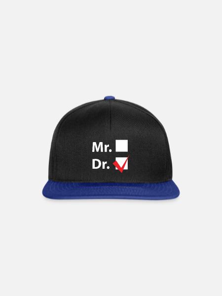 DR Titel Doktor - Snapback Cap - Schwarz/Königsblau