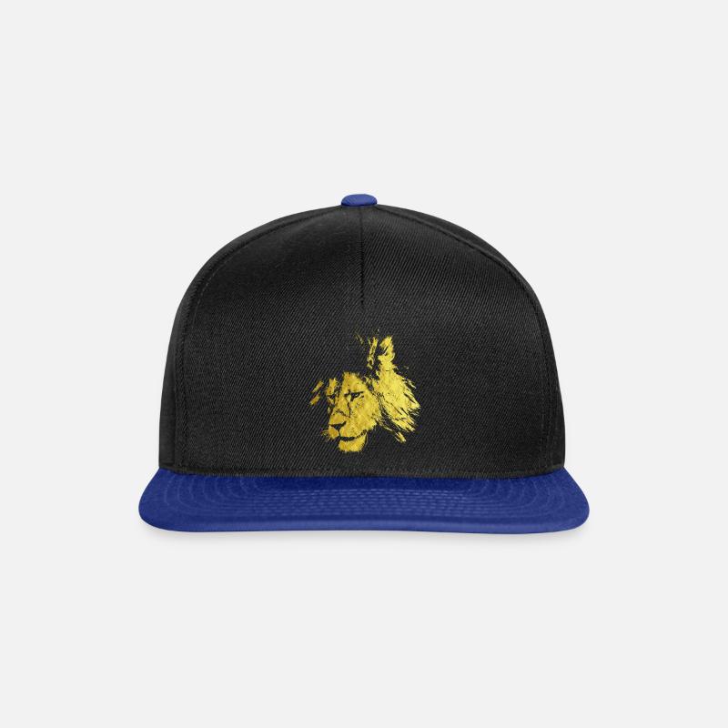 Löwe Gold - Snapback Cap - Schwarz/Königsblau
