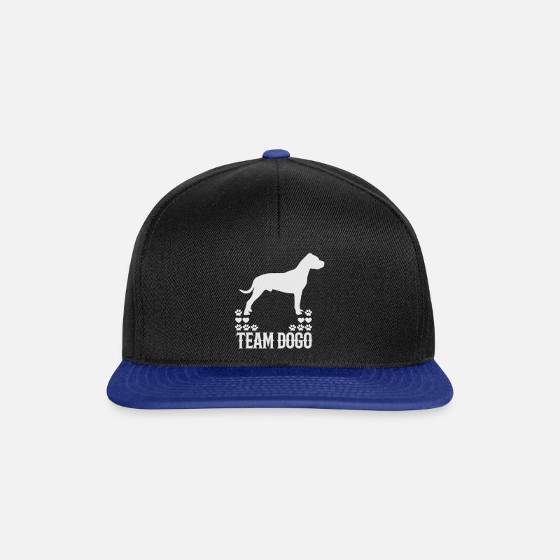 Dogo Design Team Dogo Argentino - Snapback Cap - Schwarz/Königsblau