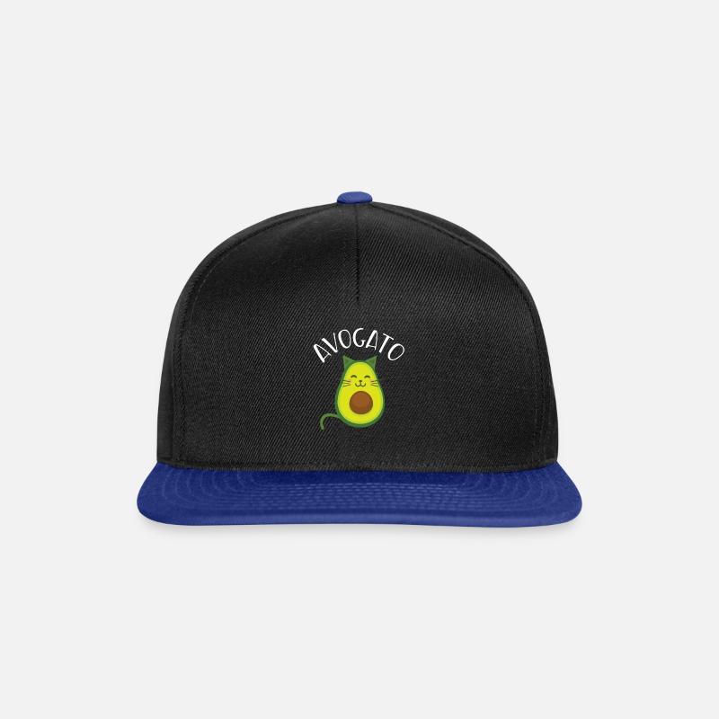 Funny Katze Avogato - Snapback Cap - Schwarz/Königsblau