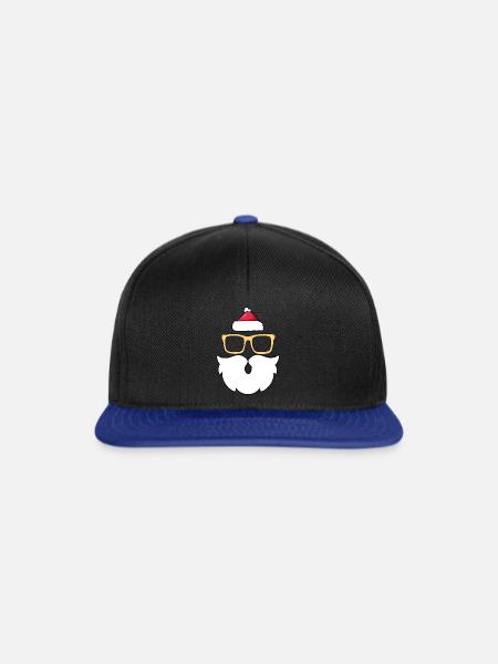 santa Weihnachtsmann Weihnachten Nikolaus - Snapback Cap - Schwarz/Königsblau