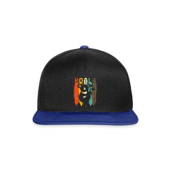 Koala Koala bear retro vintage gift - Snapback Cap - black/bright royal - Front