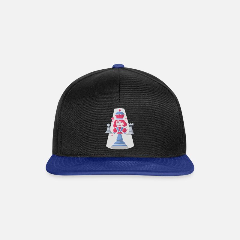 Schach Königin Dame Schachspielerin - Snapback Cap - Schwarz/Königsblau