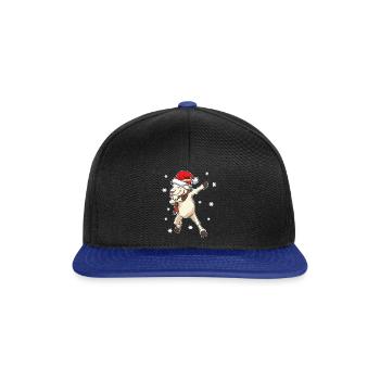 Goat Christmas Funny Dabbing Gift - Snapback Cap - black/bright royal - Front