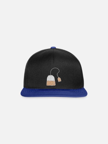 Teebeutel Weihnachten Kinder Feinschmecker - Snapback Cap - Schwarz/Königsblau