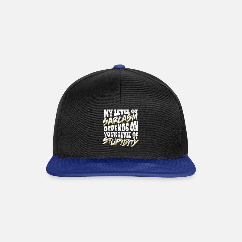 Sarkasmus - Snapback Cap - Schwarz/Königsblau